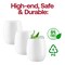 Solid White Elegant Stemless Plastic Wine Glasses - 12 oz. (64 Glasses)